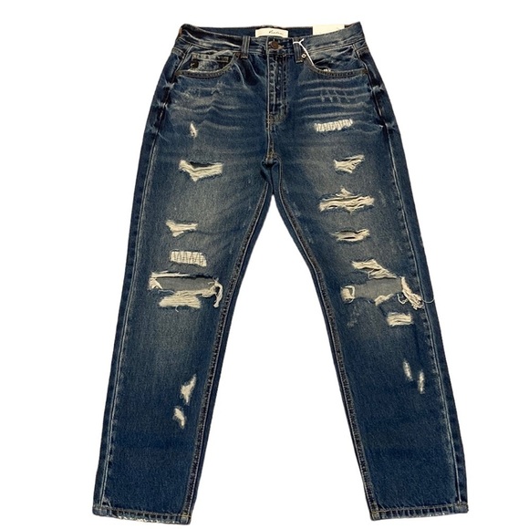 KanCan Denim - KANCAN High Waist Ripped Mom Jeans NWT
